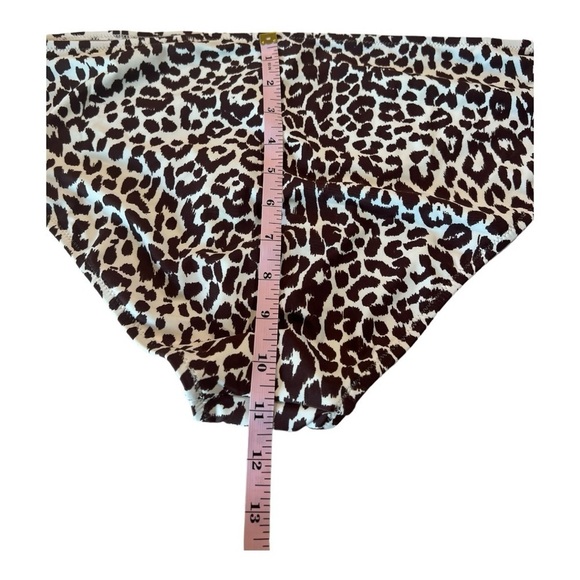 J. Crew Leopard  High rise High-cut leg Moderate coverage Swim Size 3X BF102 - Picture 3 of 10